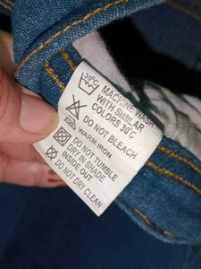 Denim Straight Jeans Navy Blue Colour