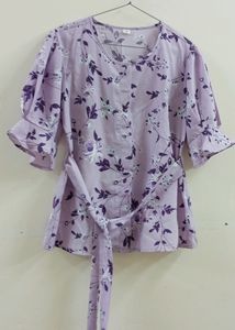 Floral Tie-Waist Top