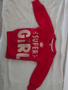 Red 'Super Girl' Sweatshirt