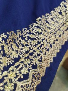 Navy Blue Embroidered Dress