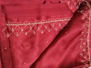 Maroon Saree with Embroidery