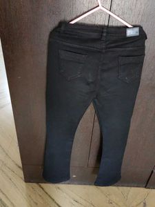 Black Stretchable Bootcut Jeans