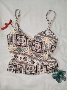 Patterened Crop Top