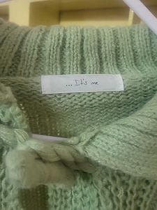 Green Knit Toggle Cardigan