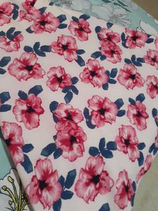 Pink Halter Neck Floral Tail Dress