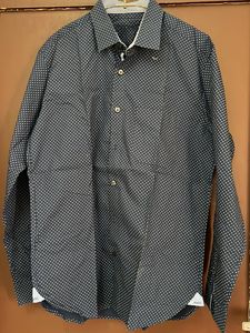 Louis Philippe Navy Blue Shirt With White Dots