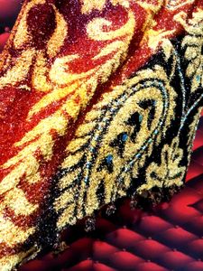 Feather Embroided Woolen Stole