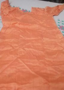 Peach Embroidered Kurta and sharara without dupatt