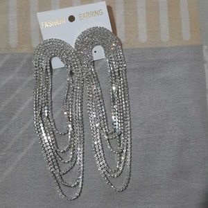 Sparkling Silver Earrings