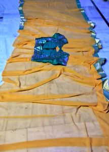 Saree with Stitched Blouse Size 42 Pico fall done