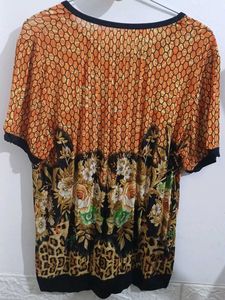 Patterned Short Sleeve Top
