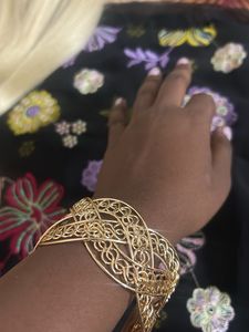 Gold Tone Openwork Bangle