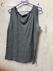 Gray Sleeveless Top