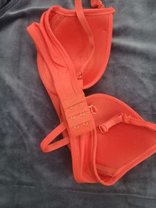 Red Plunge Bra