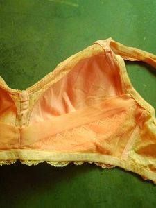 Peach Lace Bra N Panty Set.