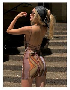 Urbanic Abstract Print Bodycon Dress