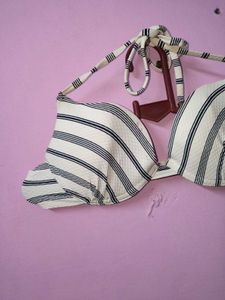 New Striped Bikini Top