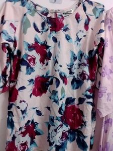Floral Top &amp; Dress Set,Used,Slightly