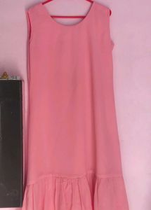 Light Pink Frock With An Overcoat