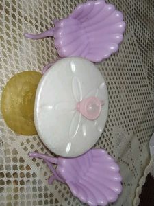 ✨ Elegant Lavender Chair & White Table✨💗