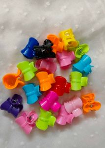 Colorful Bow Shaped Hair Claws (22 pieces)