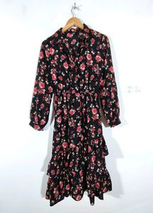 Floral Ruffle Midi Dress