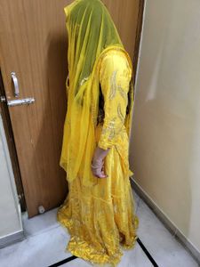 yellow haldi outfit women 2xl sharara