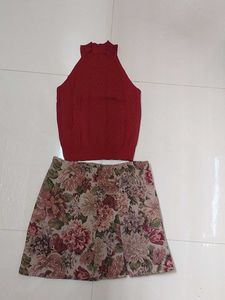 Combo Of Skirt And 2 Tops