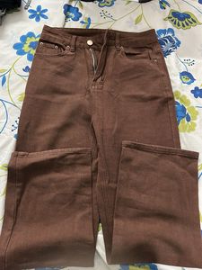 Brown Straight Leg Jeans