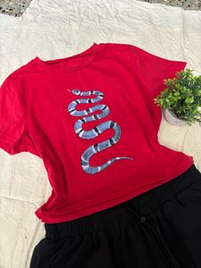 URBANIC red Snake Top