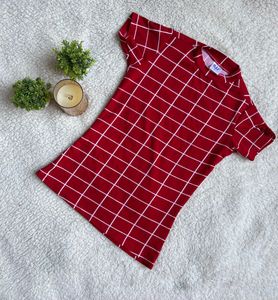 Red & White Checkered Dress