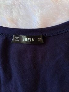 Shein Navy Blue Crop Top