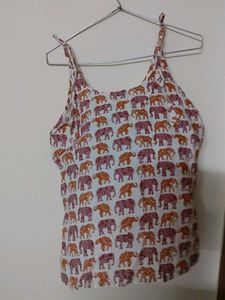 Elephant Print Tank Top