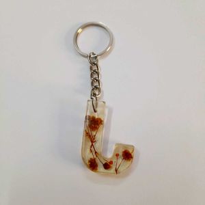 J Initial Keychain