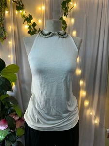 White Sleeveless Top