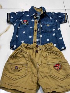 Cute Boys&#39; Denim Shirt