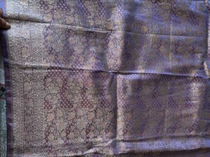 Orange &amp; Purple Silk Saree