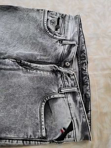 Grey Dyed Jeans Pant