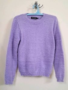 Sassafras Lavender Fuzzy Sweater