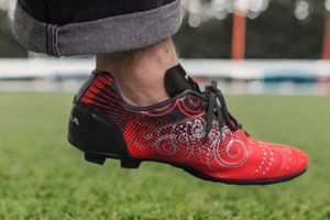 Red & Black Soccer Cleats