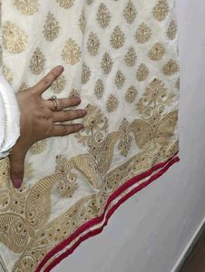 Ivory Embroidered Salwar Suit With Dupptta