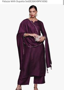 Purple Kurti Set With Dupatta | XXL