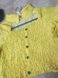 Yellow Crop Top