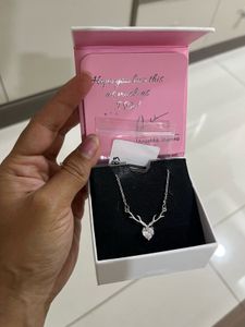 Anushka Sharma Silver Deer Heart Necklace