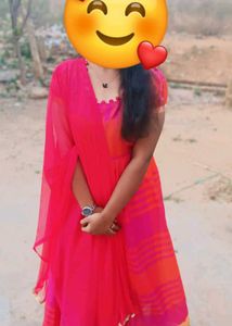 Flowing Coral Gown