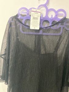 Trends Mesh Mock Neck Top