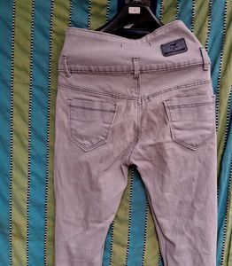 Grey Skinny-fit Jeans For Women