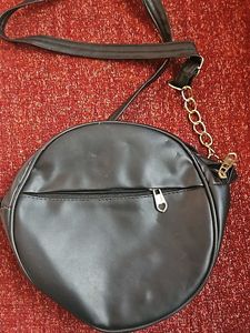 Round Black Sling Bag