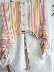 🤩Striped Kurta with Pants &amp; Dupatta🩷