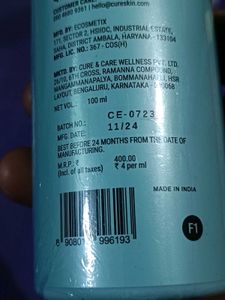 Cureskin Face Wash Gentle On Skin